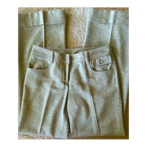 Elevenses Trouser Pants - green wool cuffed
